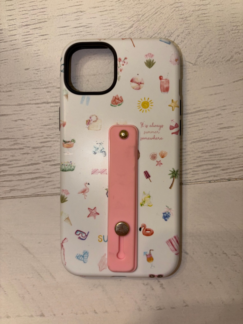 Summer Print Pink Strap Phone Case